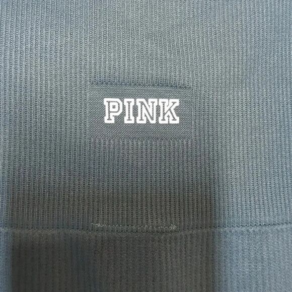 PINK Victoria's Secret Cool & Comfy Seamless Cropped Leggings Dusty Blue Small - Picture 5 of 6